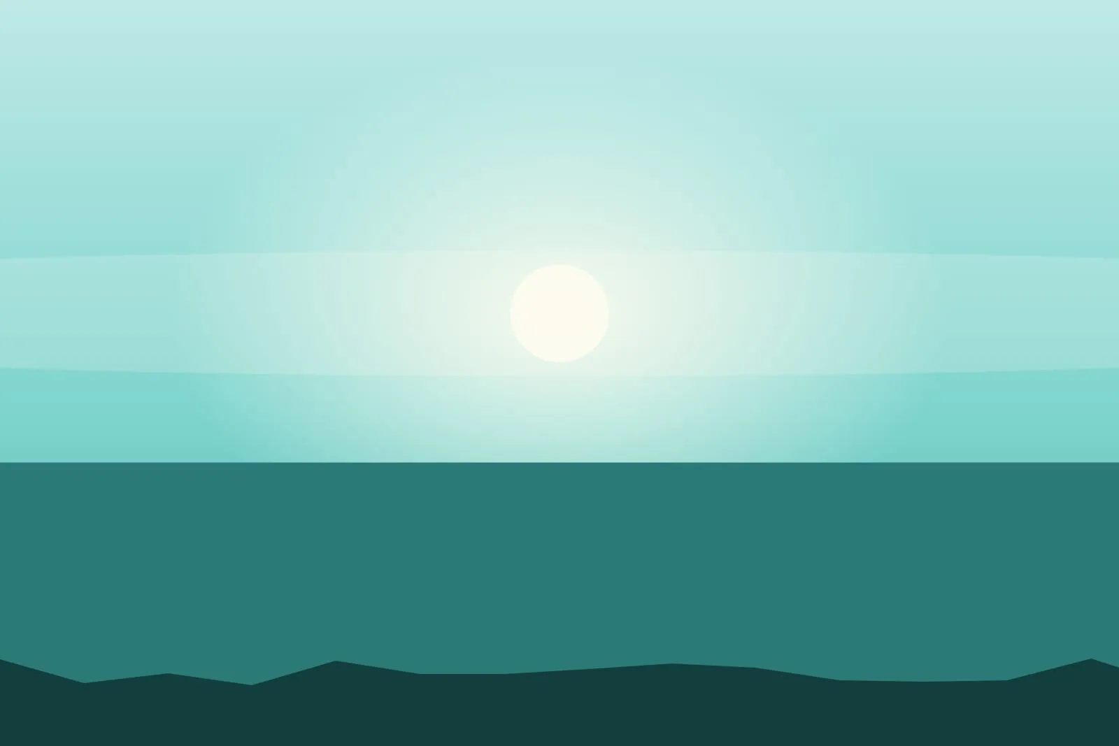 Turquoise sea meeting a soft coastline at golden hour