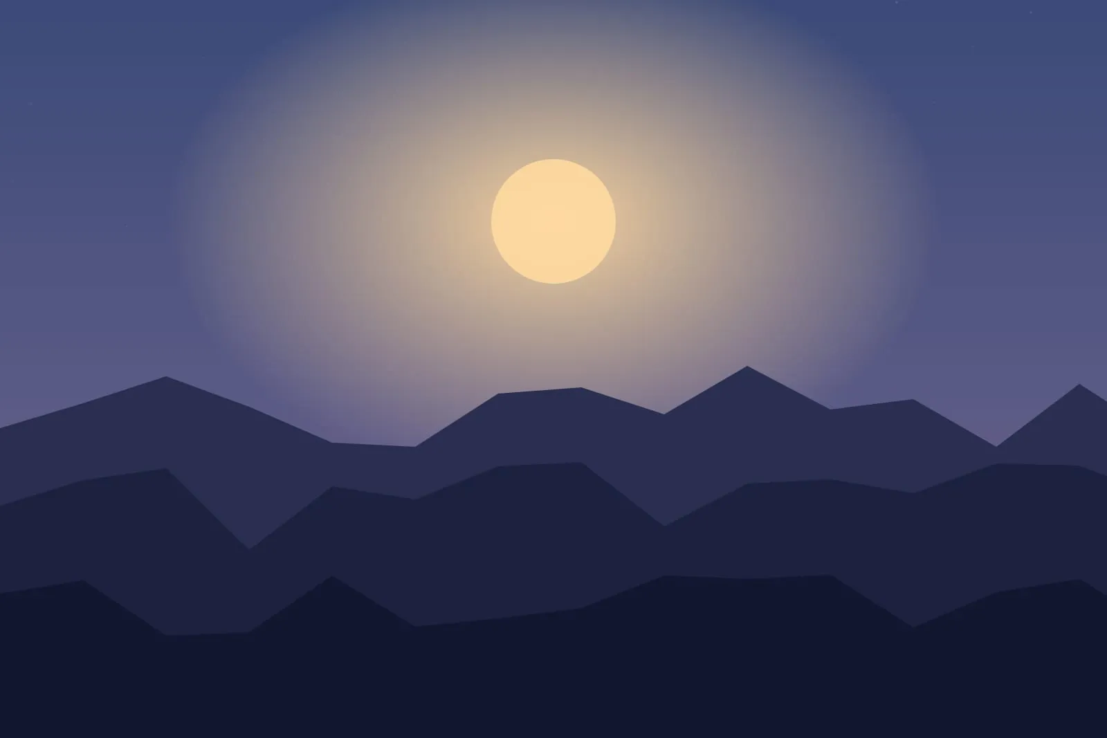 Blue hour over the peaks