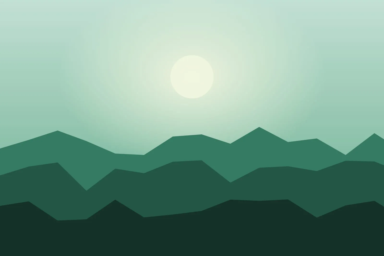 Vivid green glacial lake beneath high peaks